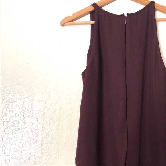 Theory Falice silk sleeveless Blouse Top Burgundy red in size 0 - Picture 7 of 12